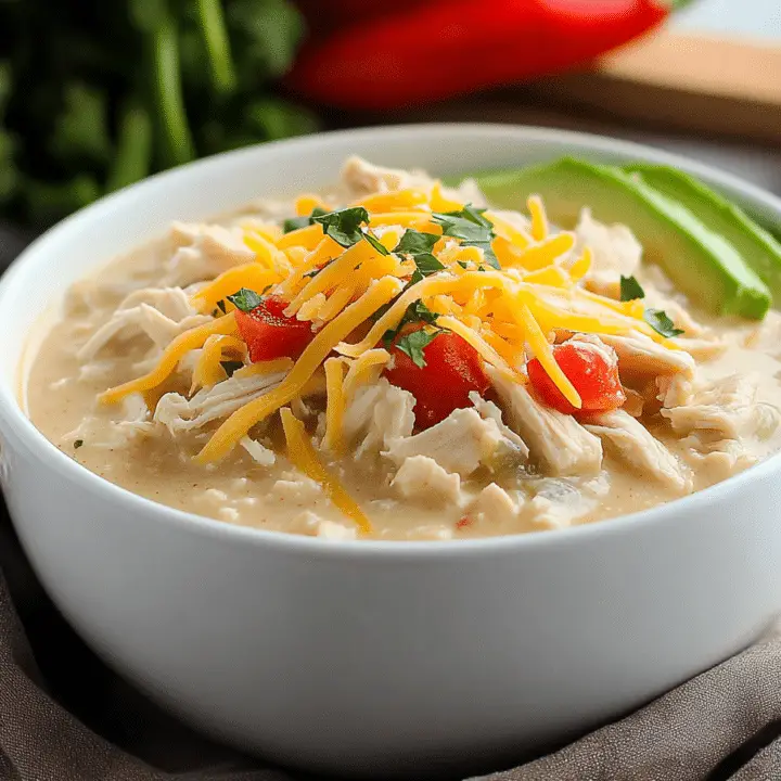 Low-Carb White Chicken Chili Recipe - amandarecipes.com