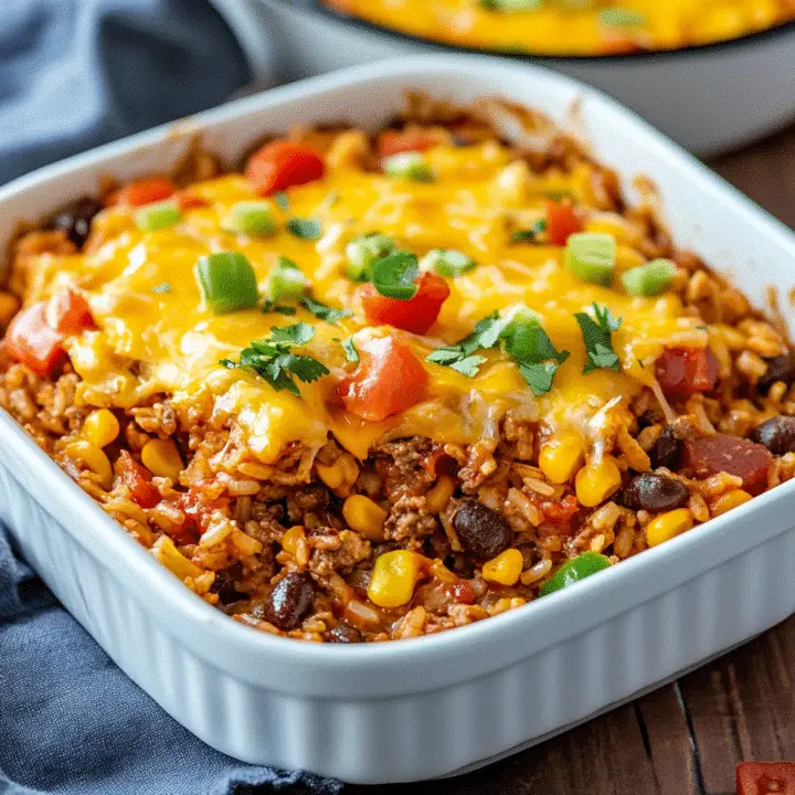 Mexican Beef And Rice Casserole Recipe - amandarecipes.com