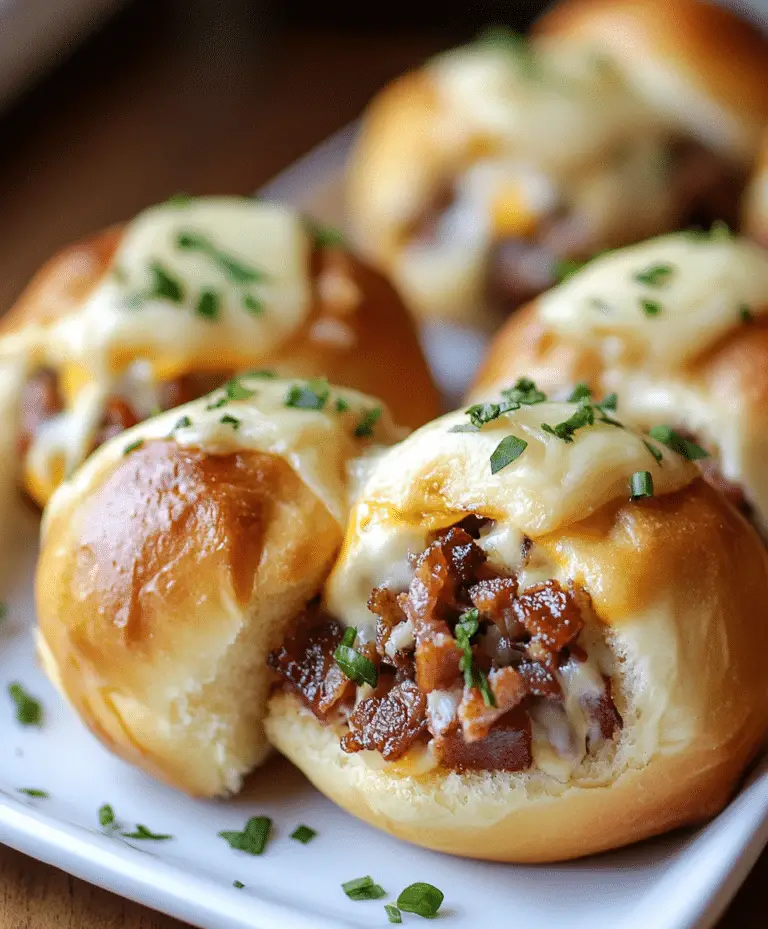 Garlic Parmesan Bacon Cheeseburger Bombs Recipe - amandarecipes.com