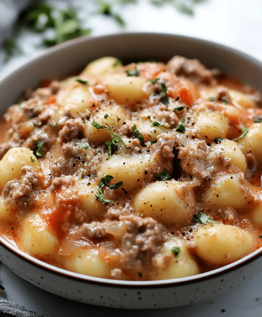 Ground Beef Gnocchi Recipe